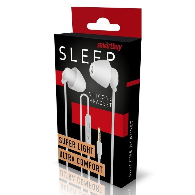 Наушники с микрофоном Smartbuy Sleep, белые, в коробке (SBH-910)