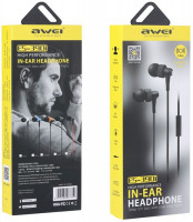 Стереонаушники AWEI с микрофоном ES-390i черные