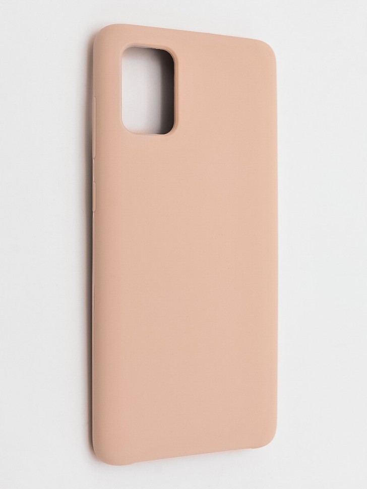 Накладка для Samsung Galaxy A71 Silicone cover пудро