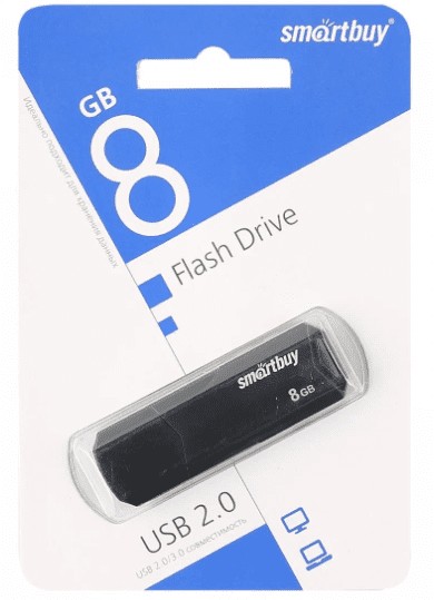 USB флеш накопитель SmartBuy 8GB Clue Black (SB8GBCLU-K)