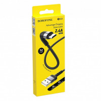 Usb Кабель-зарядка Micro Borofone BX34 Advantage 2.4A 1м в нейлоновой оплётке чёрный
