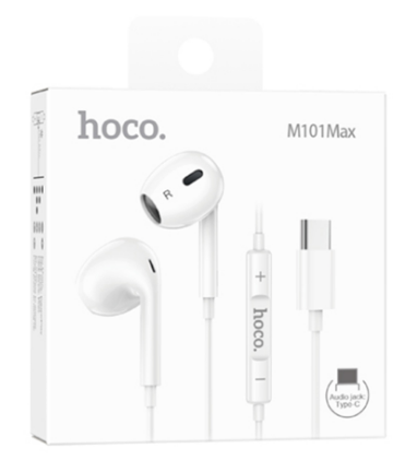 Наушники с микрофоном Hoco M101 Max Type-C белые