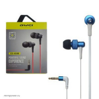 Стереонаушники AWEI с микрофоном ES-450M голубые