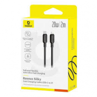 Кабель-зарядка Type-C на Lightning Baseus Silky Series 20W 2м (P10377700113-01) черный