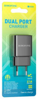 Сетевое зар. устр. Borofone BA53A 1USB 2.1A черное