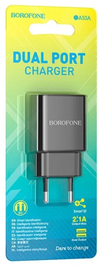 Сетевое зар. устр. Borofone BA53A 1USB 2.1A черное
