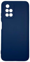 Накладка для Xiaomi Redmi 10 Silicone cover без логотипа темно-синяя