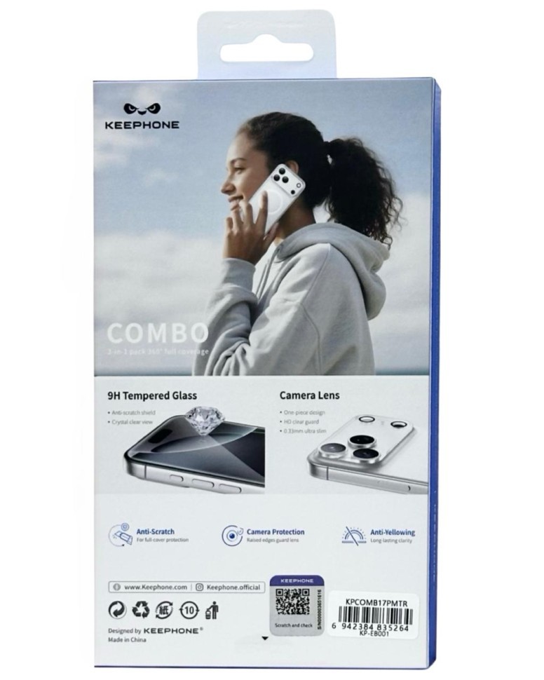 Накладка для i-Phone 17 Pro Max Keephone Combo Non-Yellowing MagSnap (+ стекло камера/экран) прозрач