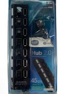 USB-HUB JBH c переключателями 7 портов 45см черный