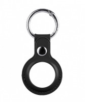 Брелок Hoco AirTag кожаный черный