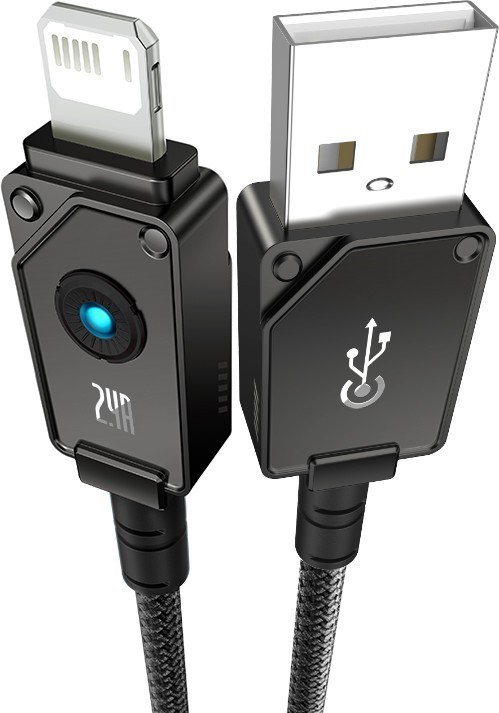 Usb Кабель-зарядка Lightning Baseus Unbreakable 2.4A 1м (P10355802111-00) cluster black