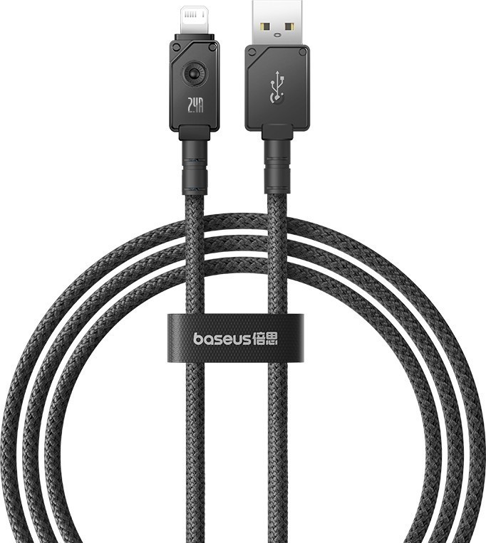 Usb Кабель-зарядка Lightning Baseus Unbreakable 2.4A 1м (P10355802111-00) cluster black