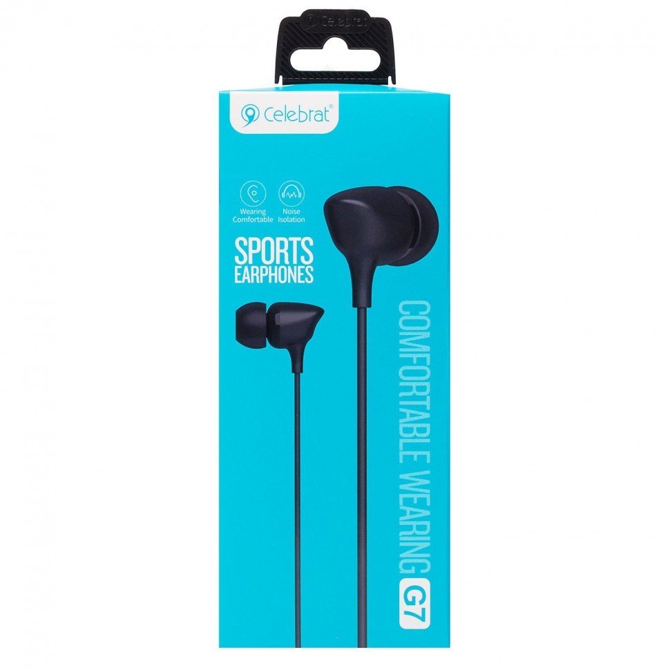 Наушники с микрофоном Celebrat G7 1.2м черные