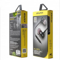 Стереонаушники AWEI с микрофоном ES-70TY черные