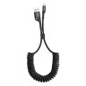 Usb Кабель-зарядка Lightning Baseus Elastic 2A 1м CALSR-01 черный