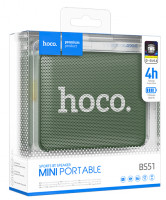 Bluetooth колонка Hoco BS51 BT5.1/1200mAh/4ч/3Вт/TF/AUX зелёная