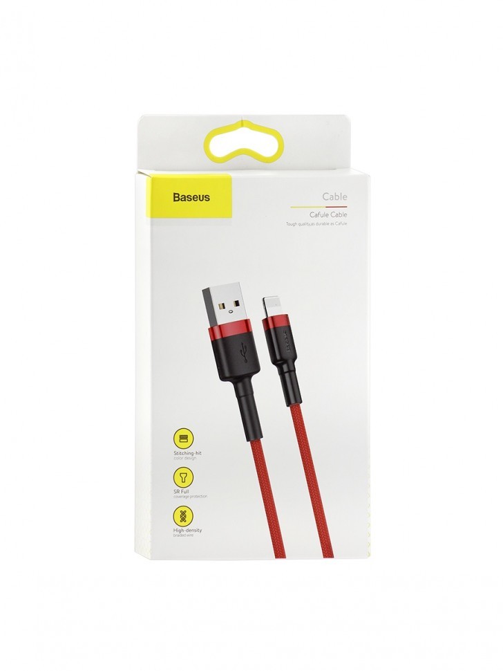 Usb Кабель-зарядка Lightning Baseus Cafule 1м (CALKLF-B09) красный