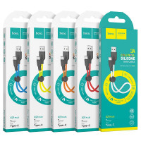 Usb Кабель-зарядка Type-C Hoco X21 Plus 3A 2м мягкий силиконовый красный