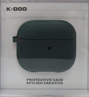 Кожаный чехол для AirPods 3 K-DOO CrashGuard зеленый