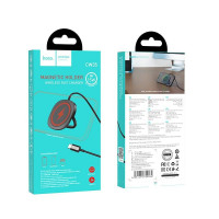 Беспроводное зарядное устройство + держатель Hoco CW35 15W черное