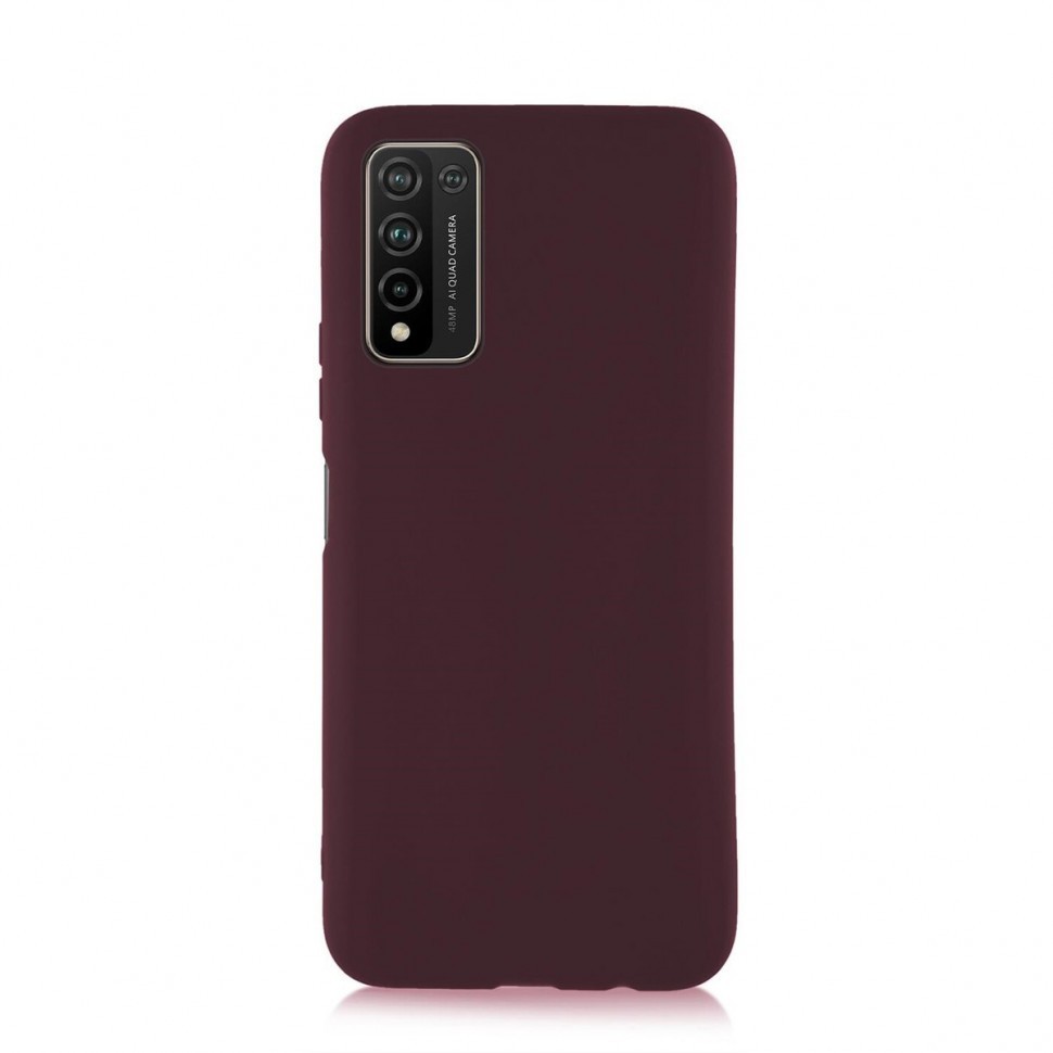 Накладка для Huawei Honor 10X Lite/P Smart (2021) Silicone cover без логотипа бордовая