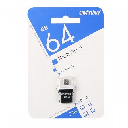 USB флеш накопитель Smartbuy 64GB OTG POKO series Black (SB64GBPO-K)