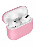 Силиконовый чехол для AirPods Pro розовый