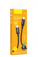Usb Кабель-зарядка Type-C на Type-C Hoco X89 3A 60W 1м тканевый черный