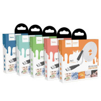 Usb Кабель-зарядка Lightning Hoco X42 Soft 2.4A 1м плоский силиконовый белый