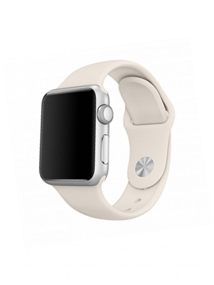 Сменный браслет силиконовая для Apple Watch 38mm бежевый
