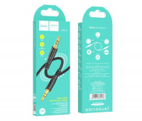 Аудиокабель AUX 3,5mm Hoco 1m UPA24 тканевый черный