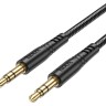 Аудиокабель AUX 3,5mm Hoco 1m UPA24 тканевый черный