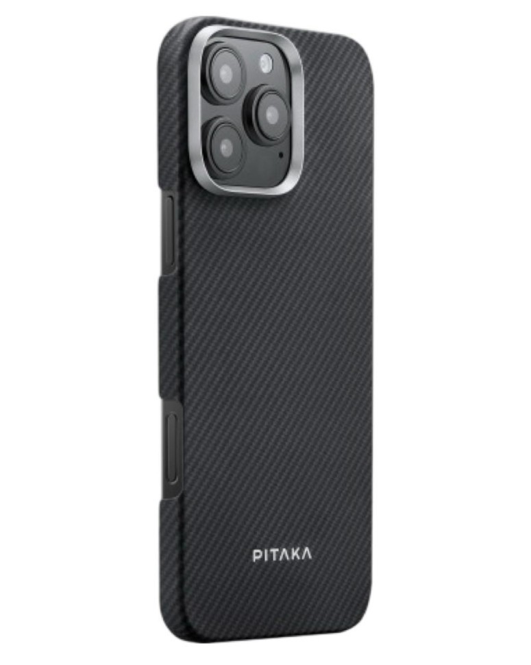 Накладка для i-Phone 16 Pro 6.3" Pitaka Ultra Slim Case&Grip 3 черно-серая