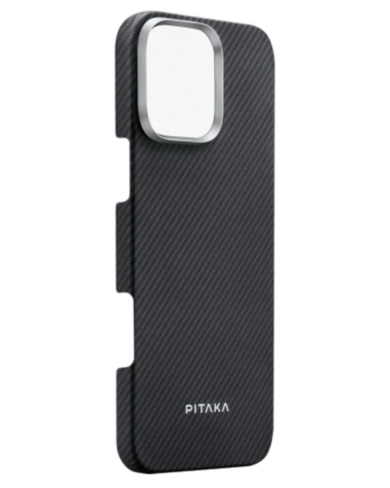 Накладка для i-Phone 16 Pro 6.3" Pitaka Ultra Slim Case&Grip 3 черно-серая