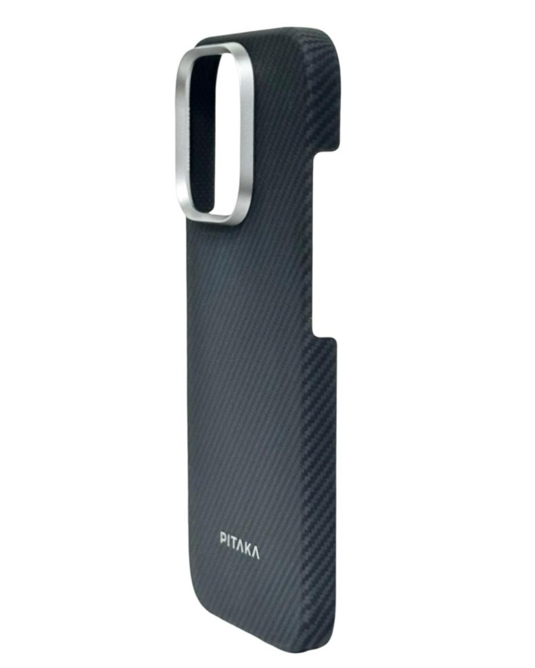 Накладка для i-Phone 16 Pro 6.3" Pitaka Ultra Slim Case&Grip 3 черно-серая