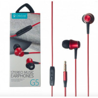 Наушники с микрофоном Celebrat G5 1.2м красные